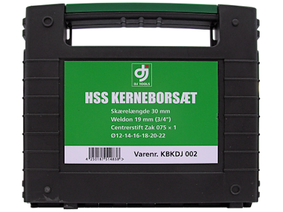 KERNEBORSÆT 12-14-16-18-20-22MM M/WELDON TILSSLUTNING