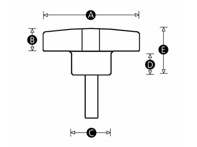 RENCOL 14335W MALE STAR KNOB