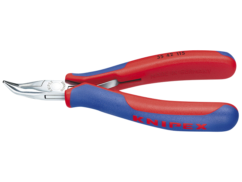 KNIPEX 35 42 115 ELEKTRONIK SPIDSTANG 115MM BØJET KÆBER 45GR.