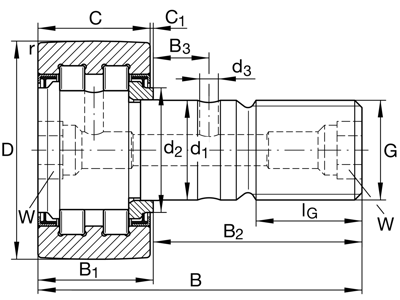INA PWKR52-2RS-XL YOKE TYPE TRACK ROLLER