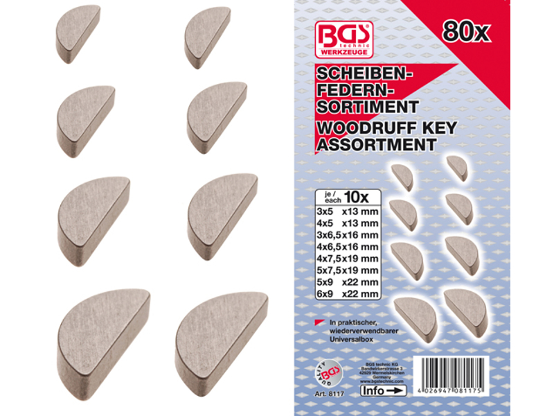 WOODRUFF KEY ASSORTMENT | 80 PCS.