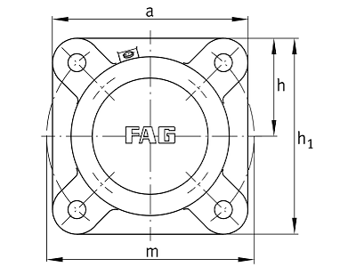 FAG F518-A-L TRIANGULAR HOUSING - 3 BOLTS