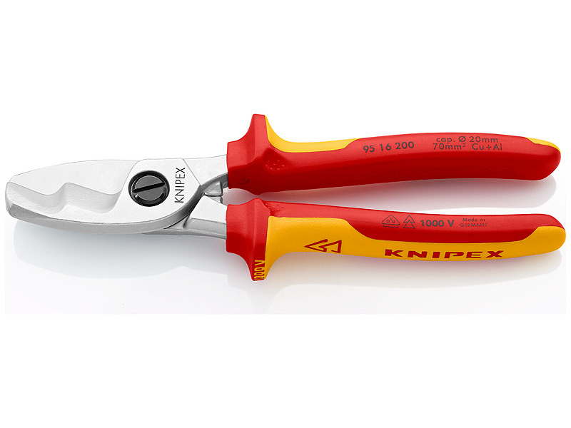 KNIPEX 95 16 200 KABELSAKS MAX Ø20MM 200MM TWIN SKÆR VDE-1000V