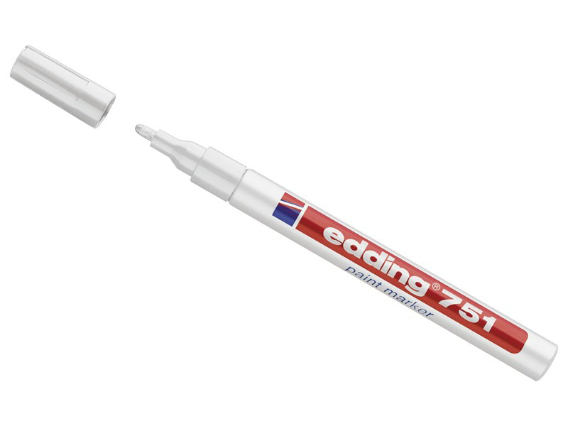 MARKER EDDING 751 1-2MM HVID