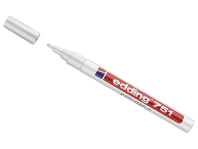 MARKER EDDING 751 1-2MM HVID