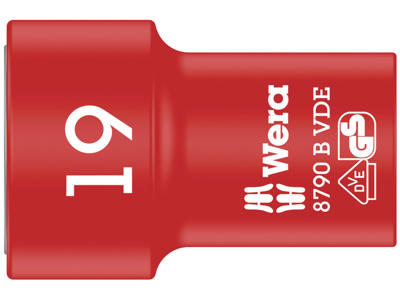 WERA ZYKLOP-TOPPE 8790 B VDE, ISOLERET, MED 3/8"-TILSLUTNING, 19 X 46 MM