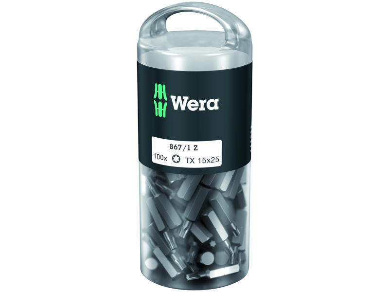 WERA 867/1 TORX® BITS DIY 100 867/1 TORX® DIY 100 SiS, TX 15 X 25 MM, 100 DELE