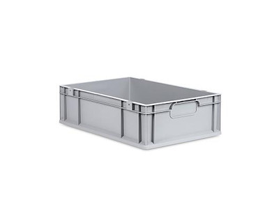 DIESELLA LAGERKASSE GRÅ PLAST 600x400x170 MM, LUKKEDE GREB