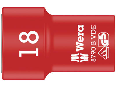 WERA ZYKLOP-TOPPE 8790 B VDE, ISOLERET, MED 3/8"-TILSLUTNING, 18 X 46 MM