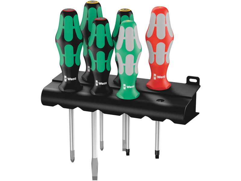 WERA SKRUETRÆKKERSÆT + RACK 334/368/6, 6 DELE