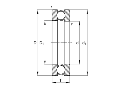 FAG 51101 AKSIAL KUGLELEJE 12X26X9