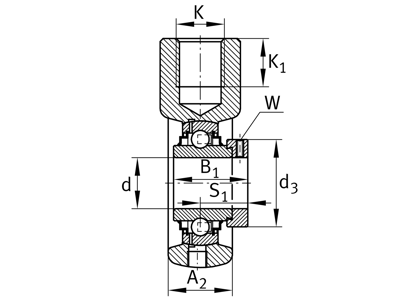 INA RHE30-XL FLANGE + LEJE HE06 + GE30KRRB