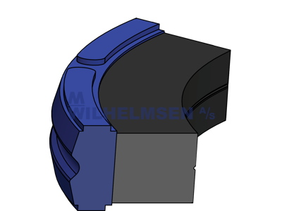 DOB.VIRK.HYDRAULIK MANCHET 20X12,5X3,2 STEMPELTÆTNING PU/NBR 98/80 SHORE