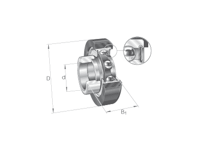 RCR-A20/46FA106 RADIAL INSERT BALL BEARING