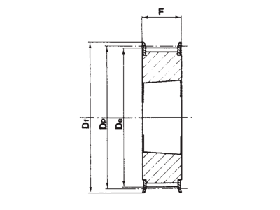 TANDREMSKIVE 25-L-075 F/TAPERBØSNING 1108