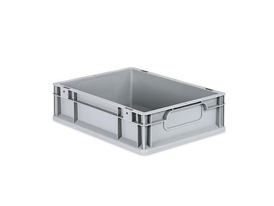 DIESELLA LAGERKASSE GRÅ PLAST 400x300x120 MM, LUKKEDE GREB