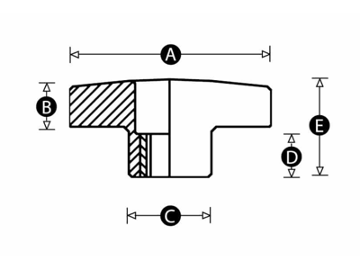 RENCOL 9151T THROUGH THREAD STAR KNOB