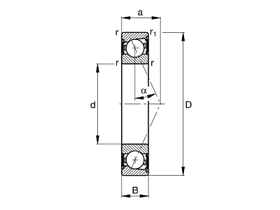 FAG PTB7000-E-2RSD SPINDLE BEARING 10X26X8