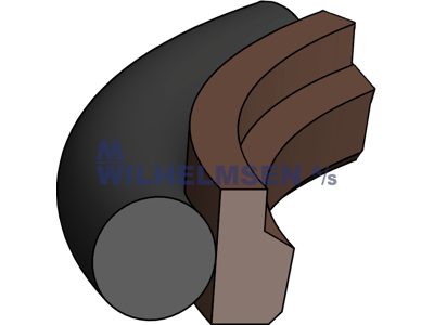 ROD SEAL 8X12.9X2.2 PTFE+BRONZE