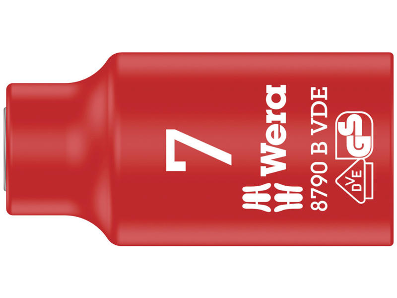 WERA ZYKLOP-TOPPE 8790 B VDE, ISOLERET, MED 3/8"-TILSLUTNING, 7 X 46 MM