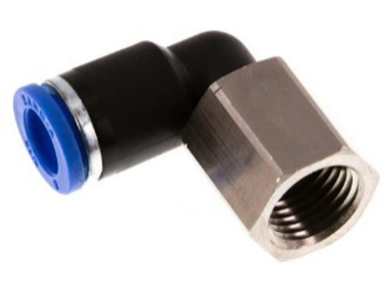 PUSH-IN VINKEL 90° Ø6 X 1/4" INDV.