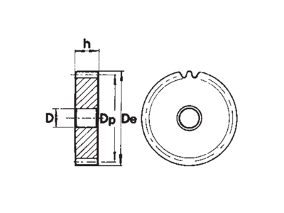 TANDHJUL MODUL 6 - Z40 UDEN NAV - STÅL C45