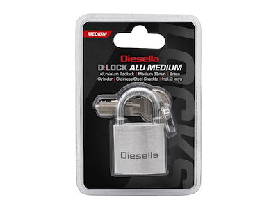 DIESELLA HÆNGELÅS MEDIUM 32MM ALUMINIUM