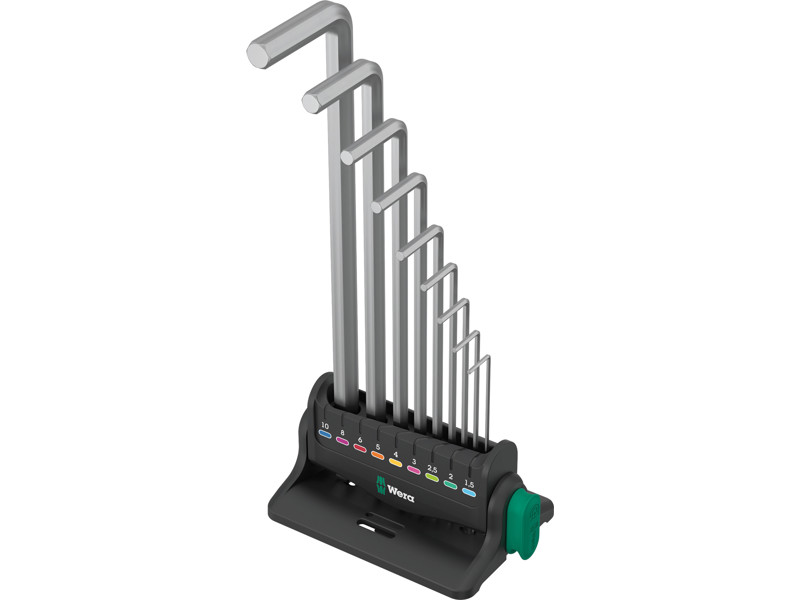 WERA VINKELNØGLESÆT 950/9 Hex-Plus 8, METRISK, STELFORKROMET, 10 DELE