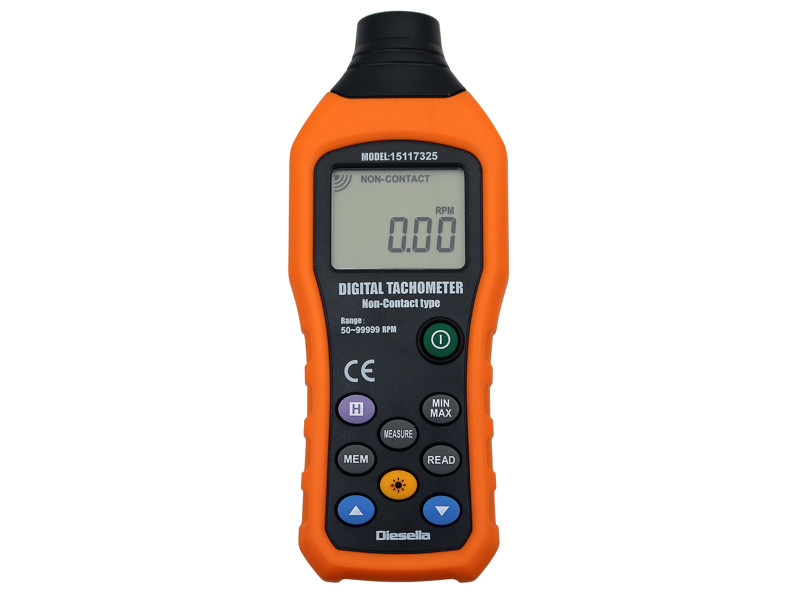 DIESELLA DIGITAL HÅNDTACHOMETER (OMDREJNINGSTÆLLER) MED OPTISK 