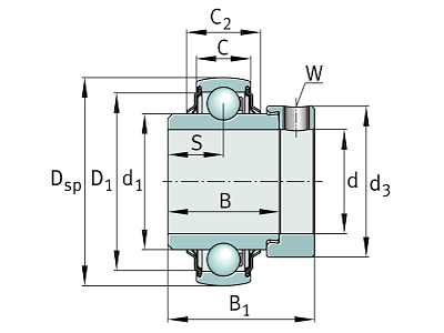 INA E35-XL-KRR-B RADIAL INSERT BALL BEARING