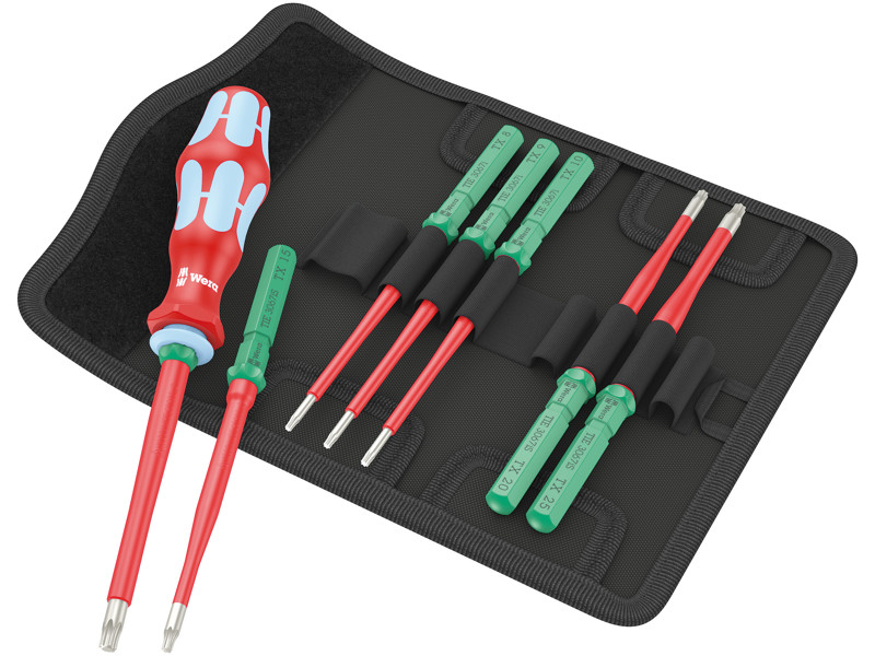 WERA Kraftform Kompakt VDE Stainless 8 extra slim 1 Tool Finder, 8 DELE