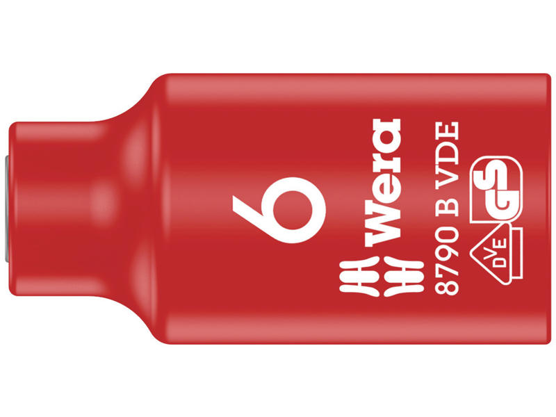WERA ZYKLOP-TOPPE 8790 B VDE, ISOLERET, MED 3/8"-TILSLUTNING, 6 X 46 MM