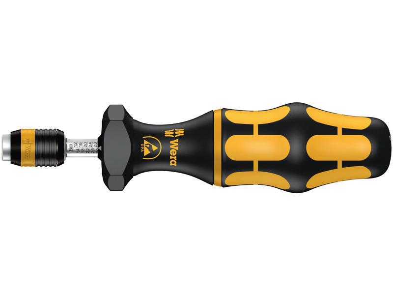 WERA SERIE 7400 ESD KRAFTFORM INDSTILLELIG MOMENTSKRUETRÆKKER (2,5-29,0 IN.LBS.)