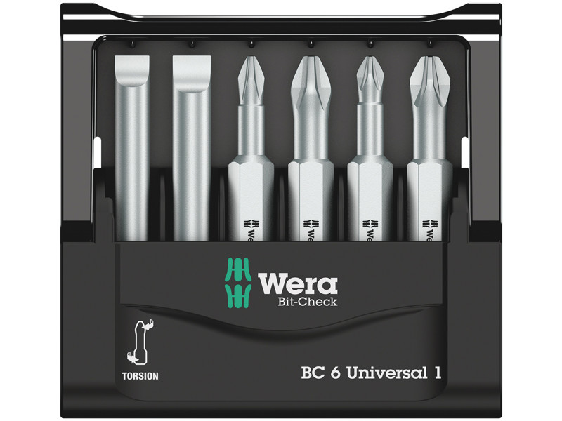 WERA Bit-Check 6 Universal 1 SB, 6 DELE