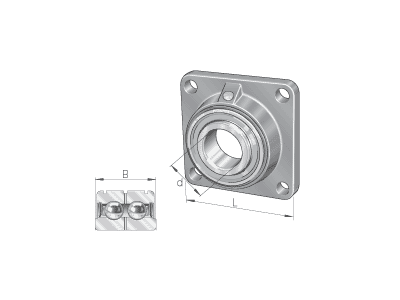 INA PCCJ35 SQUARE HOUSING - 4 BOLTS