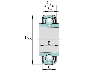 FAG UK208-OSE RADIAL INSERT BALL BEARING