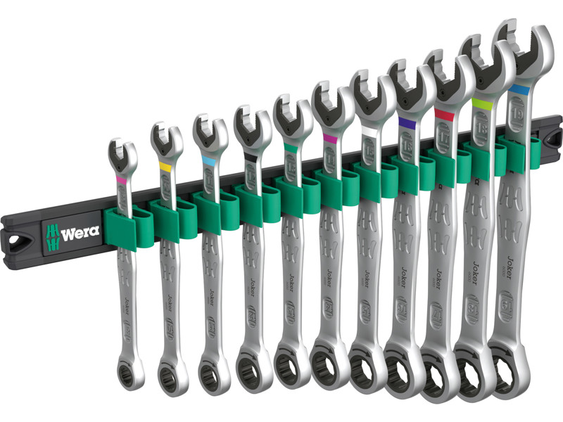 WERA MAGNETLISTE 6000 JOKER 1 GAFFEL-RINGSKRALDENØGLE-SÆT 9630, 11 DELE