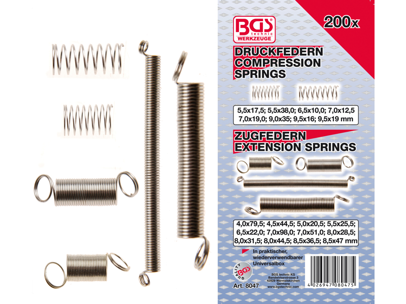 SPRING RANGE TENSILE AND PRESSURE SPRINGS