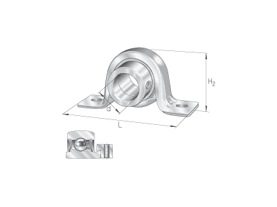 INA PB17-XL PLUMMER BLOCK HOUSING - 2 BOLTS