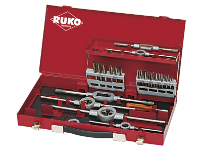 RUKO GEVINDVÆRKTØJSSÆT M3-12 245020SK 37 DELE SK MODEL (RØD KASSE)