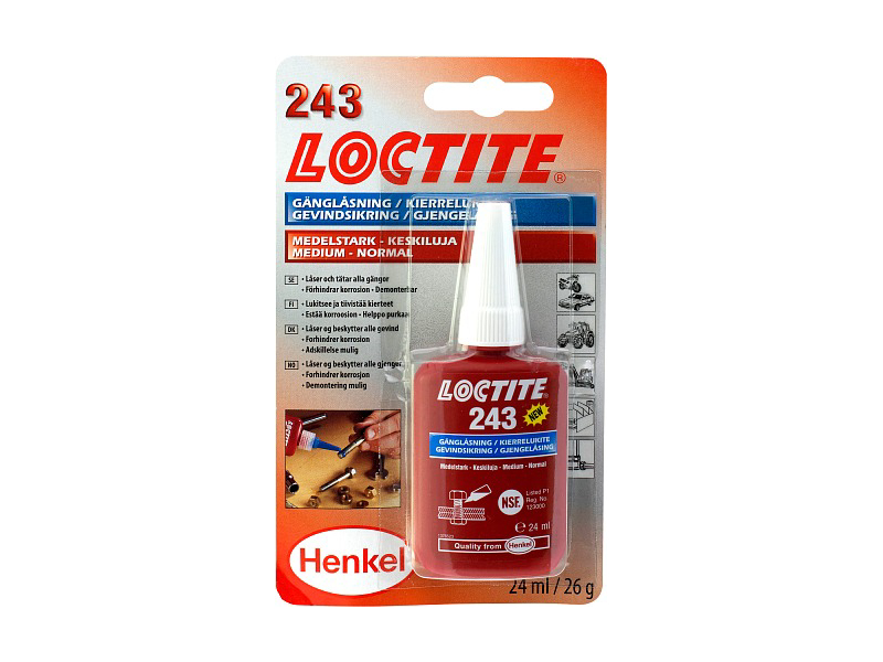 LOCTITE 243 24 ML GEVINDSIKRING "MIDDEL STYRKE" 