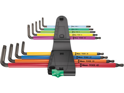 WERA VINKELNØGLESÆT 967/9 TX XL Multicolour 1, LANG, 9 DELE