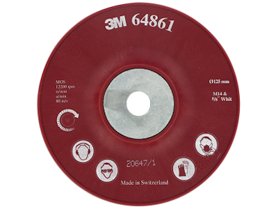 3M VENTILERET BAGPLADE M14 64861 Ø127 125MMX22MM