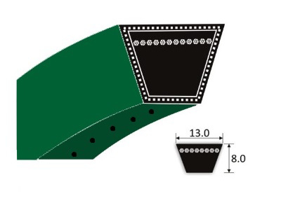 SAMLE-V-BELT M/HULLER 