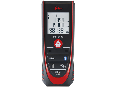 LEICA LASERAFSTANDSMÅLER D2 SORT 0,05-100MTR +-1,5MM