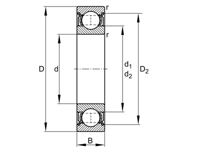 FAG 61905-2Z-HLC DEEP GROOVE BALL BEARING