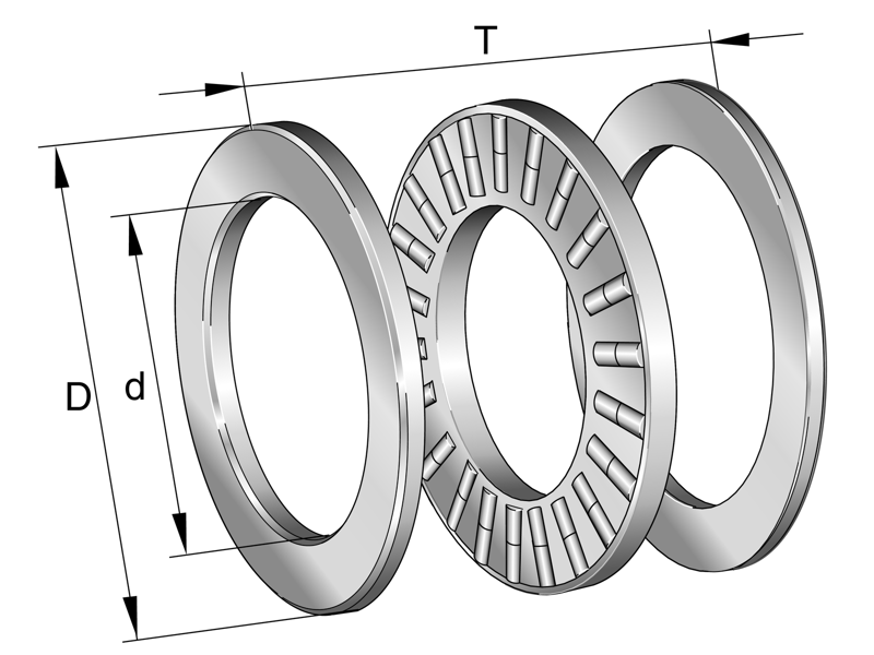 INA 89315-TV AKSIAL CYLINDRISK RULLELEJE 75X135X36