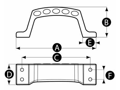 RENCOL 12561T NYLON BRIDGE HANDLE