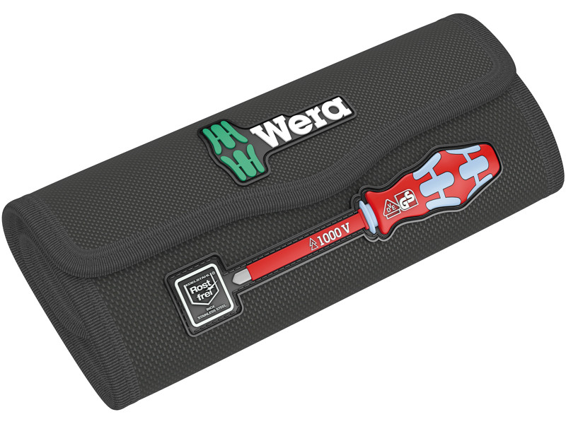 WERA FOLDETASKE TIL KRAFTFORM KOMPAKT VDE STAINLESS SÆT I OPTIL 17 DELE 9477, TOM, 180 X 85 MM