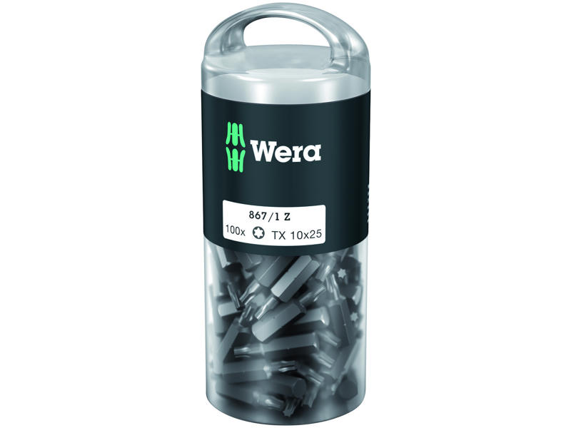 WERA 867/1 TORX® BITS DIY 100 867/1 TORX® DIY 100 SiS, TX 10 X 25 MM, 100 DELE